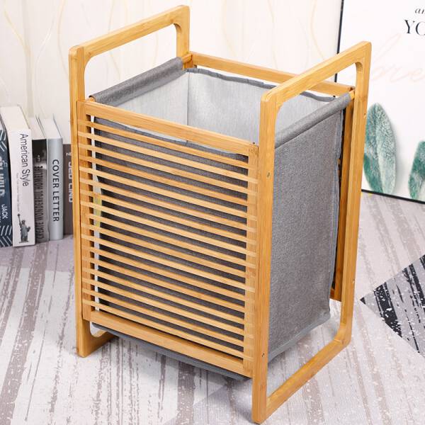 ขาย ตะกร้าผ้า Bamboo Laundry Basket