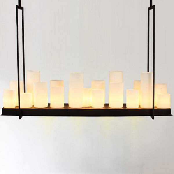 ขาย โคมไฟแขวนเพดานทรงเหลี่ยม Rectangle Candle Designed Ceiling Lamp