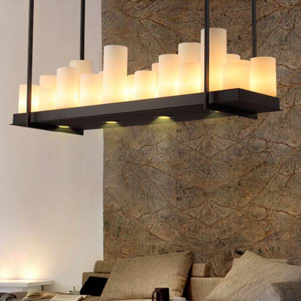 ขาย โคมไฟแขวนเพดานทรงเหลี่ยม Rectangle Candle Designed Ceiling Lamp