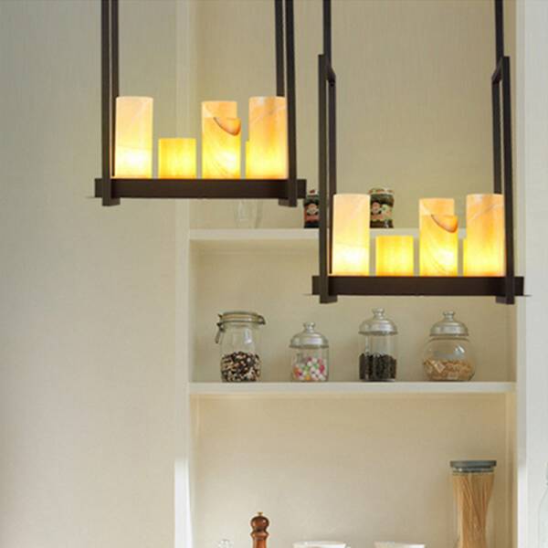 ขาย โคมไฟแขวนเพดานทรงเหลี่ยม Rectangle Candle Designed Ceiling Lamp