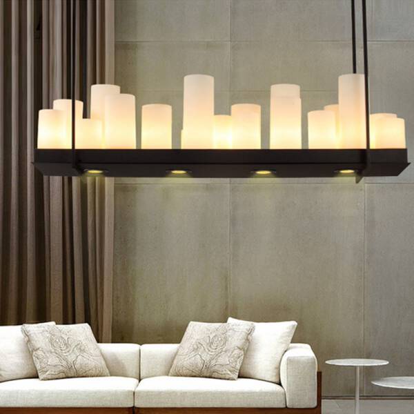 ขาย โคมไฟแขวนเพดานทรงเหลี่ยม Rectangle Candle Designed Ceiling Lamp