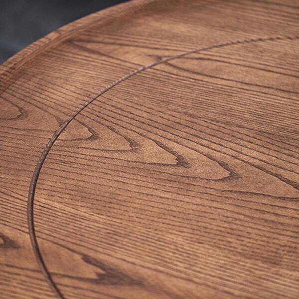 ขาย โต๊ะกลางห้องรับแขกท็อปไม้แท้ Circle Wooden Coffee Table