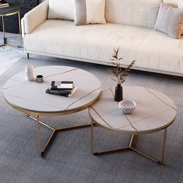 ขาย โต๊ะกลางหินอ่อน ชุด 2 ตัว Nordic Coffee Table Set II