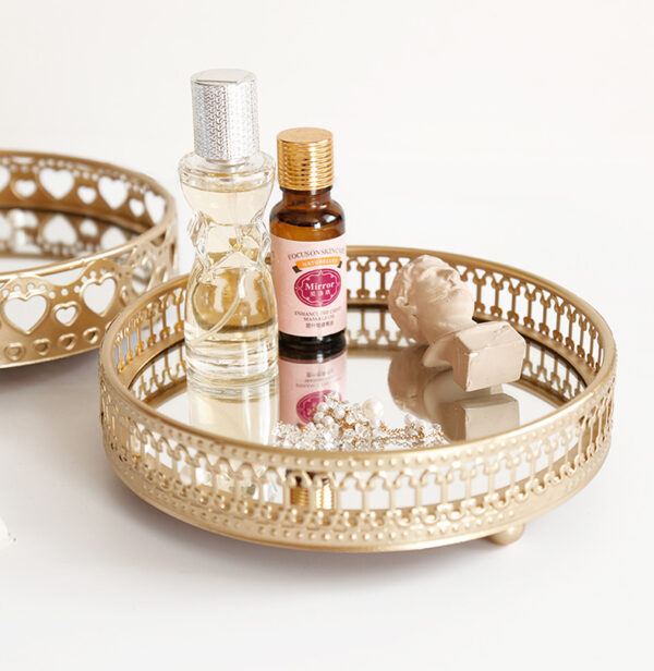 ขาย ถาดกระจกสำหรับแต่งบ้าน Golden Decorative Tray II