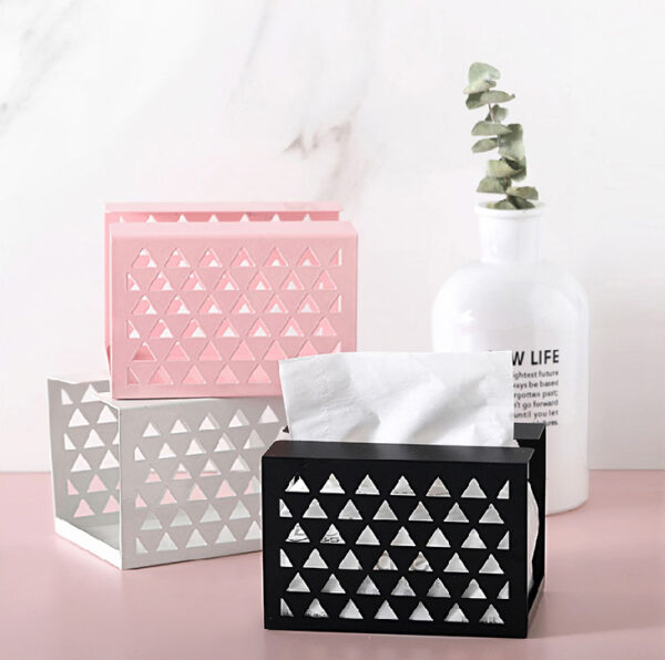ขาย กล่องใส่กระดาษทิชชู้ตั้งโต๊ะ Iron Tissue Box