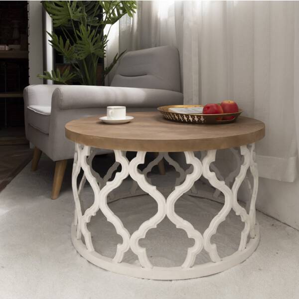 ขาย โต๊ะไม้ห้องรับแขก Solid Round Center Table