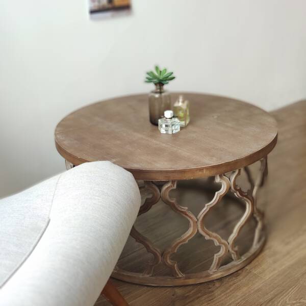 ขาย โต๊ะไม้ห้องรับแขก Solid Round Center Table