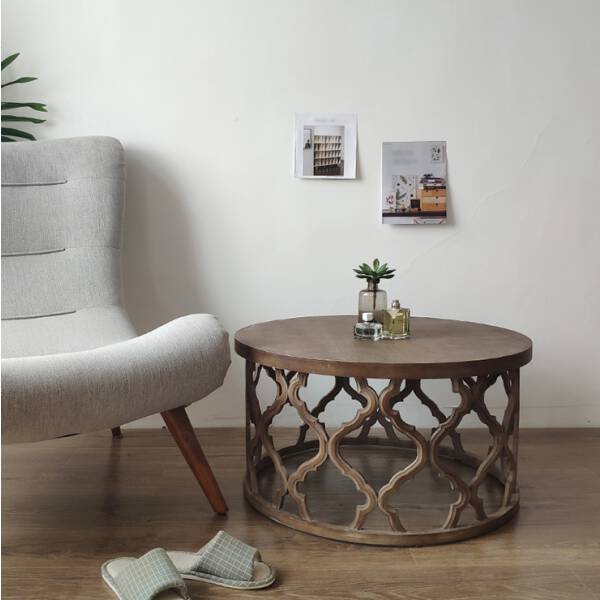 ขาย โต๊ะไม้ห้องรับแขก Solid Round Center Table