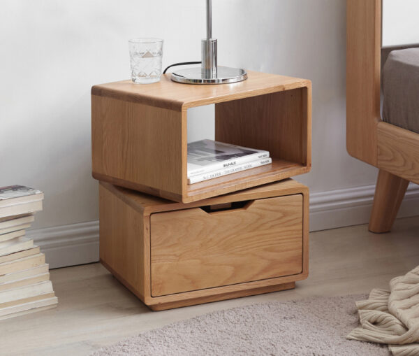 ขาย โต๊ะข้างไม้ Rotating Solid Side Table