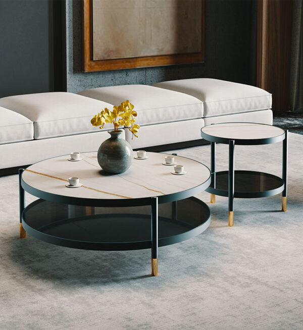 ขาย ชุดโต๊ะกลางทรงกลม Designed Coffee Table Set X