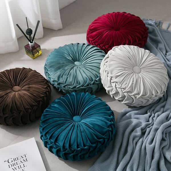 ขาย เบาะรองนั่งกำมะหยี่ Circle Decorative Cushion