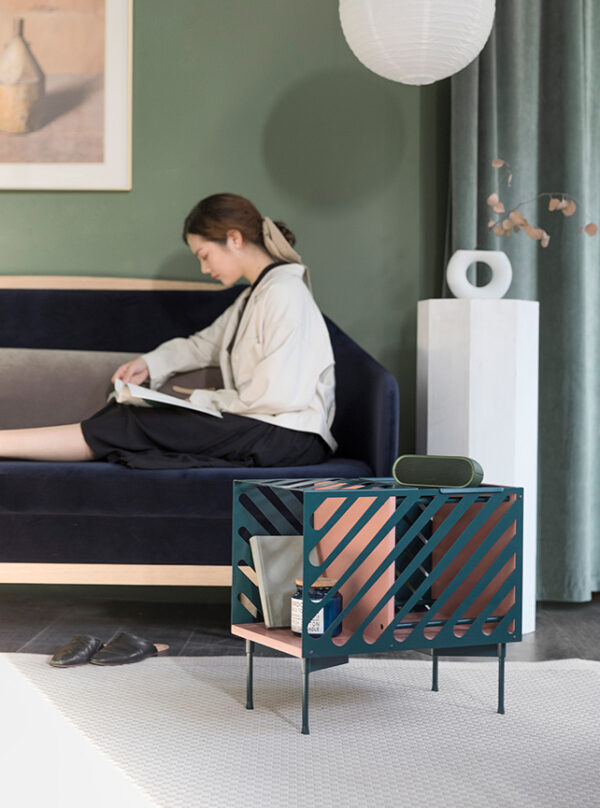 ขาย โต๊ะข้างเหล็กปรับได้ Storage Side Table