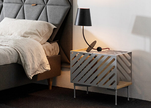 ขาย โต๊ะข้างเหล็กปรับได้ Storage Side Table