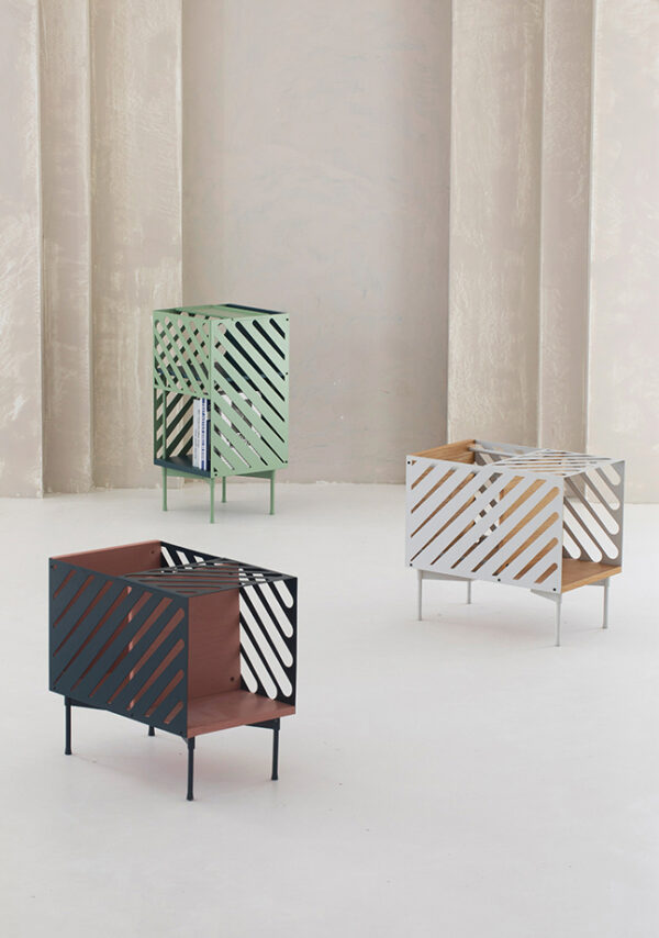 ขาย โต๊ะข้างเหล็กปรับได้ Storage Side Table