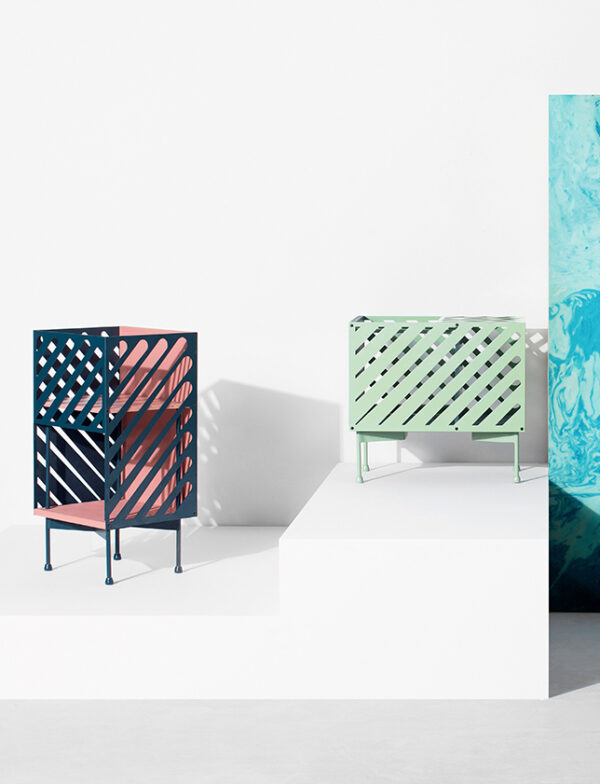 ขาย โต๊ะข้างเหล็กปรับได้ Storage Side Table