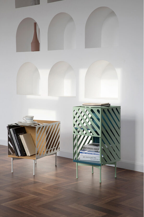 ขาย โต๊ะข้างเหล็กปรับได้ Storage Side Table