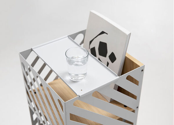 ขาย โต๊ะข้างเหล็กปรับได้ Storage Side Table