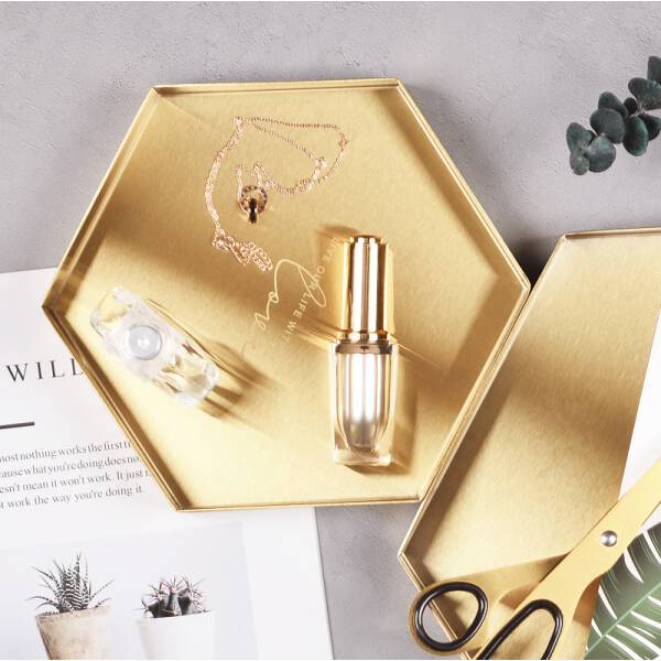 ขาย ถาดสำหรับตกแต่งบ้าน Golden Decorative Plate III