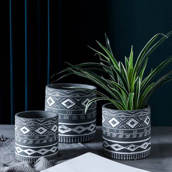 ขาย กระถางต้นไม้สำหรับตกแต่งบ้าน Cement Flowerpot III