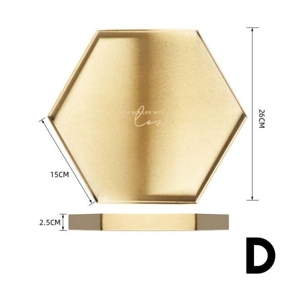 ขาย ถาดสำหรับตกแต่งบ้าน Golden Decorative Plate III