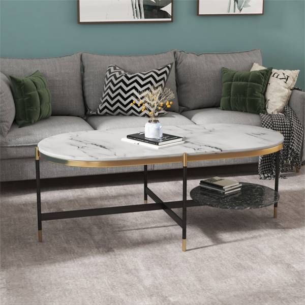 ขาย โต๊ะกลางห้องรับแขกท็อปหินอ่อน Nordic Designed Coffee Table