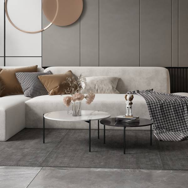 ขาย ชุดโต๊ะกลางห้องรับแขกท็อปหินอ่อน Marble Designed Coffee Table Set