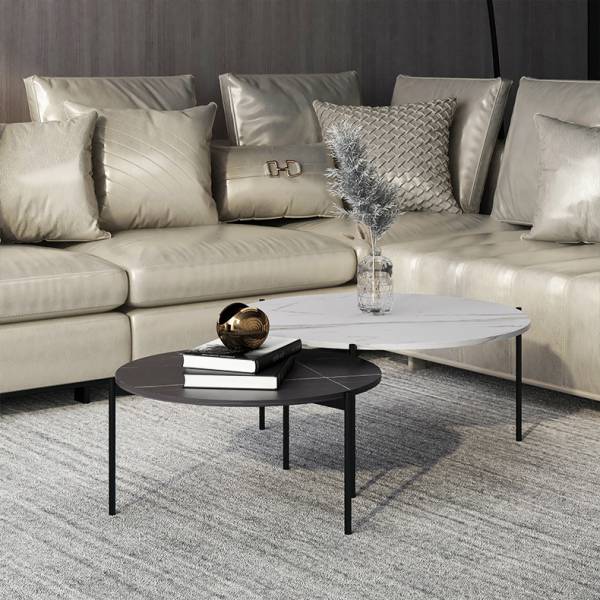 ขาย ชุดโต๊ะกลางห้องรับแขกท็อปหินอ่อน Marble Designed Coffee Table Set