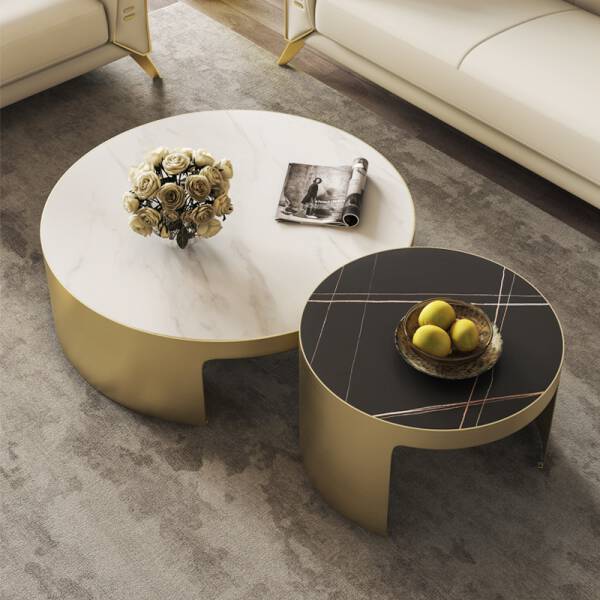 ขาย ชุดโต๊ะกลางห้องรับแขก Home Decor Marble Coffee Table Set