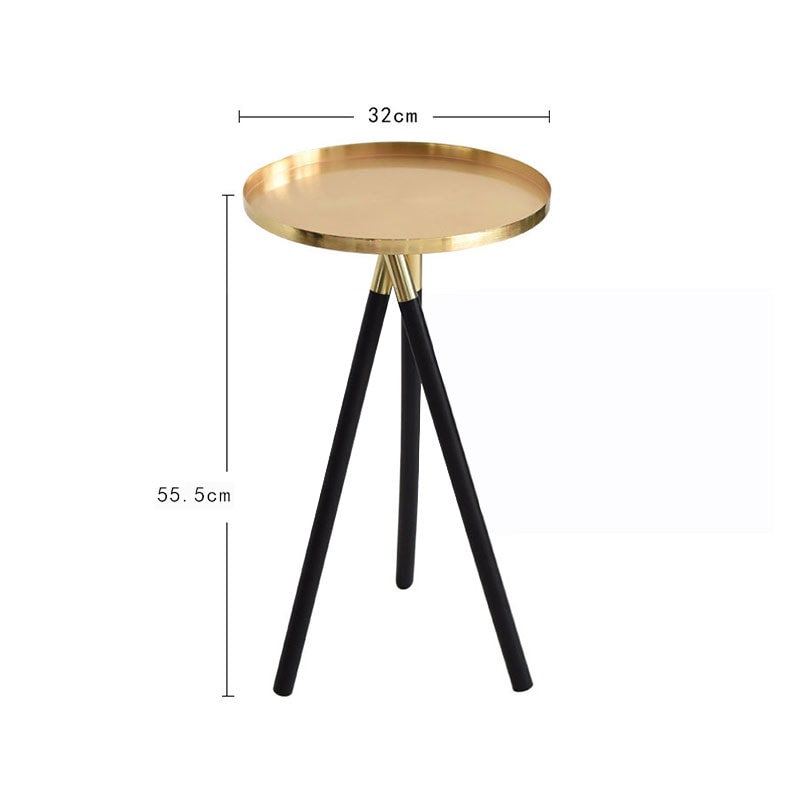 โต๊ะข้างเตียง ข้างโซฟา ท็อปสแตนเลสสีทอง - Golden Side Table - Homestudio