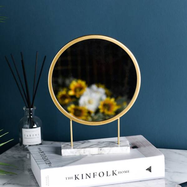 ขาย กระจกตกแต่งบ้านลายหินอ่อน - Marble Table Mirror II ลดพิเศษ