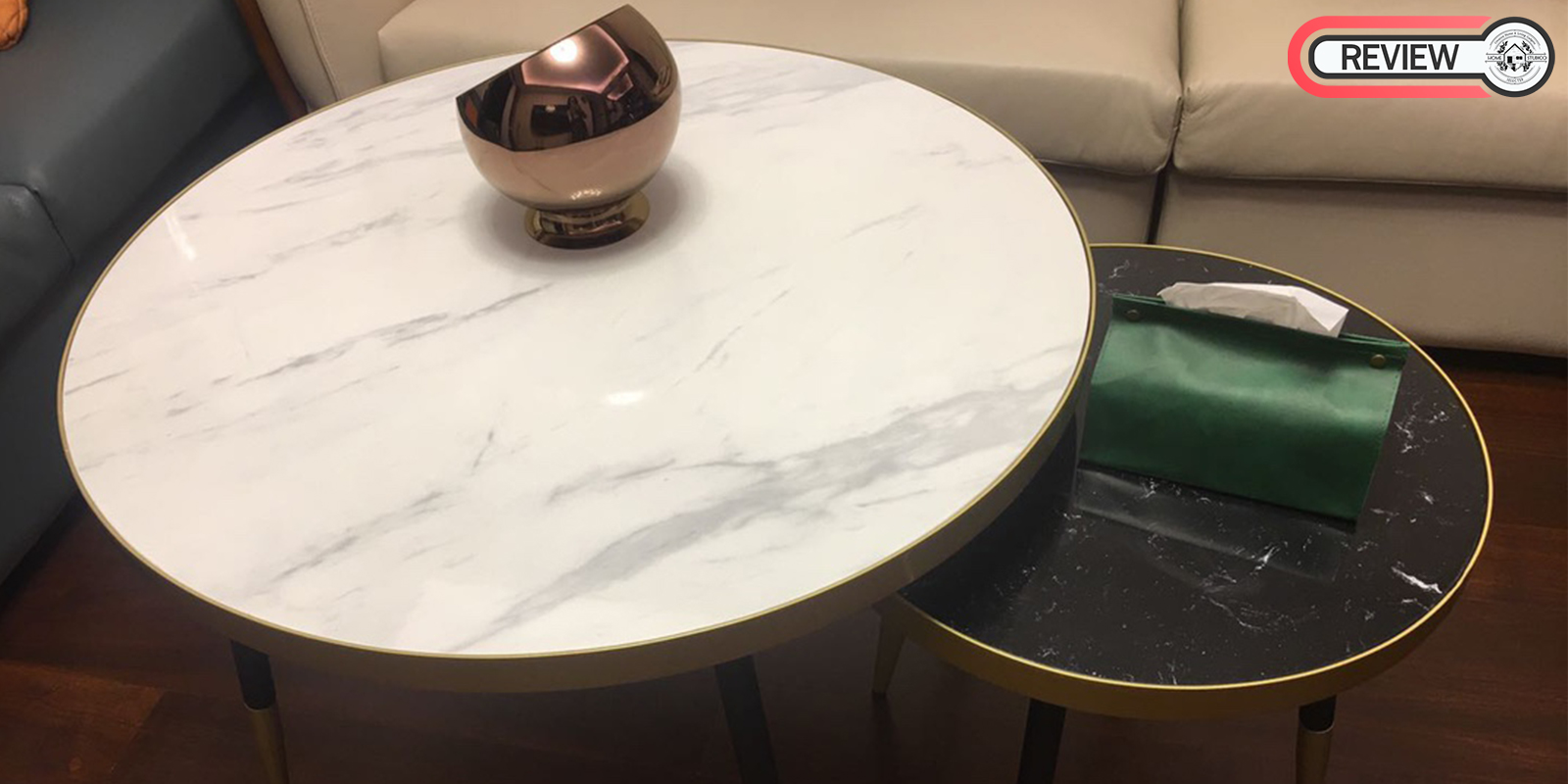 ชุดโต๊ะกลางท็อปหินอ่อน - Premium Marble Coffee Table Set IV