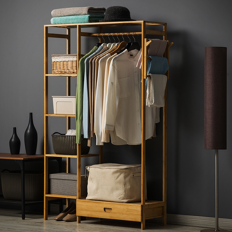 ชั้นแขวนผ้าอเนกประสงค์ – Bamboo Clothes Shelf