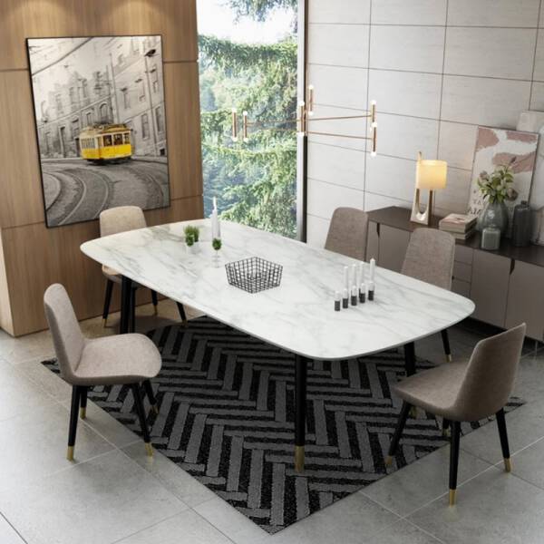 ขาย โต๊ะอาหารลายหินอ่อน Marble Dining Table III ราคา