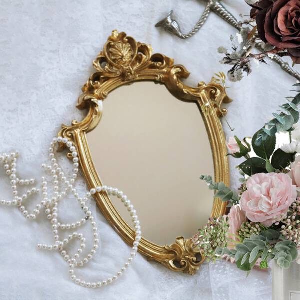 กระจก หรือ ถาดสำหรับตกแต่งห้องจัดระเบียบเครื่องสำอางค์เครื่องประดับ – Antique Hanging Mirror