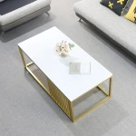 โต๊ะกลางห้องรับแขกท็อปหินอ่อนสี่เหลี่ยมผืนผ้า ราคา