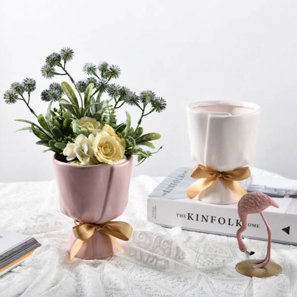 ขาย แจกันกระถางต้นไม้สำหรับตกแต่งบ้าน Bouquet Ceramic Vase ลด พิเศษ