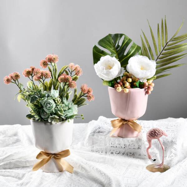 ขาย แจกันกระถางต้นไม้สำหรับตกแต่งบ้าน Bouquet Ceramic Vase ราคา ลด