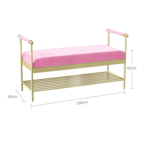 ม้านั่งสำหรับตกแต่งบ้าน สีชมพู