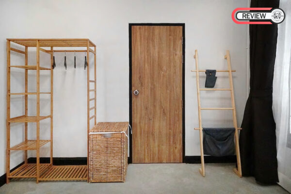 รีวิว ชั้นแขวนผ้าอเนกประสงค์ - Bamboo Clothes Shelf