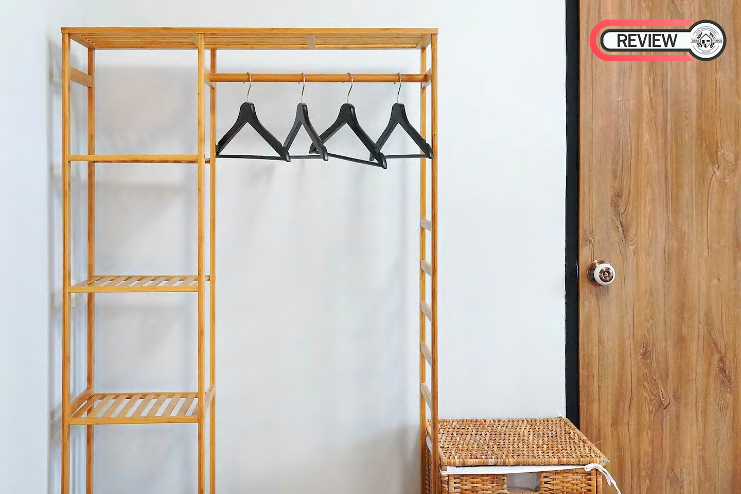 รีวิว ชั้นแขวนผ้าอเนกประสงค์ - Bamboo Clothes Shelf