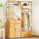 ขาย ชั้นแขวนเสื้อไม้ไผ่อเนกประสงค์ Bamboo Versatile Clothes Shelf ราคา
