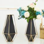 ขาย แจกันสำหรับตกแต่งบ้าน Black and Gold Decorating Vase ลดราคา