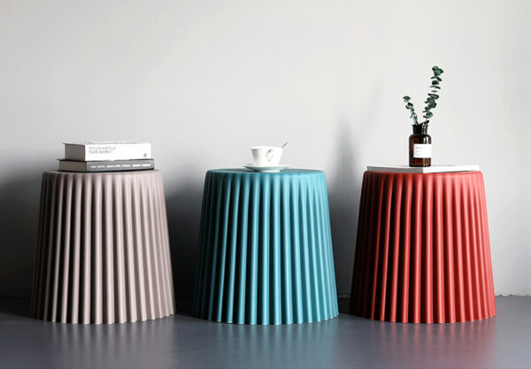 โต๊ะข้างเตียงข้างโซฟาสำหรับตกแต่งบ้าน สีเทา สีแดง สีฟ้า