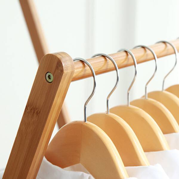 ขาย ราวแขวนเสื้อผ้าไม้ไผ่ Cross Clothes Shelf ราคา พิเศษ