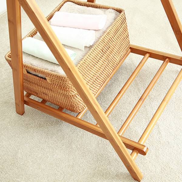 ขาย ราวแขวนเสื้อผ้าไม้ไผ่ Cross Clothes Shelf พิเศษ ราคา