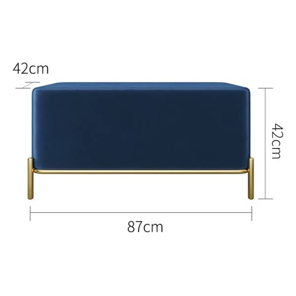Decorating Velvet Bench ขนาด ม้านั่งยาวบุกำมะหยี่สำหรับตกแต่งบ้าน สีน้ำเงิน