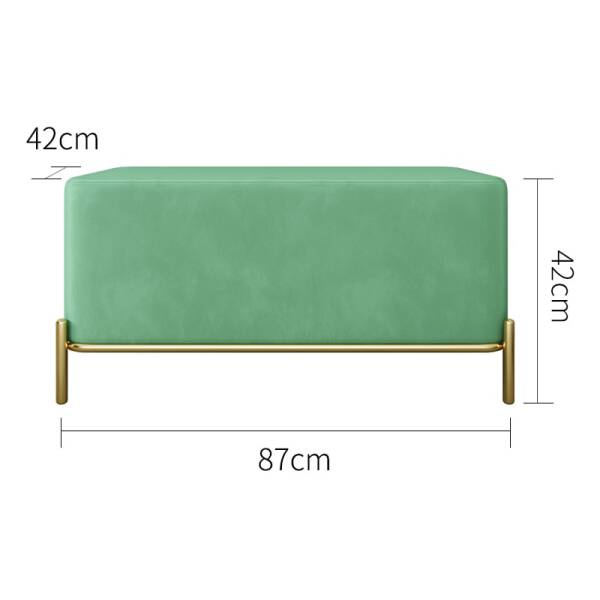 Decorating Velvet Bench ขนาด ม้านั่งยาวบุกำมะหยี่สำหรับตกแต่งบ้าน สีเขียว