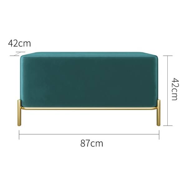 Decorating Velvet Bench ขนาด ม้านั่งยาวบุกำมะหยี่สำหรับตกแต่งบ้าน สีเขียวเข้ม