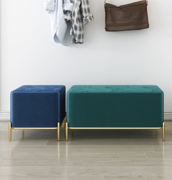 Decorating Velvet Bench ขาย ม้านั่งสำหรับตกแต่งบ้าน สีเขียว ราคาพิเศษ