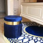 ขาย เก้าอี้เสริมสำหรับห้องรับแขก สีน้ำเงิน - Decorative Stool III